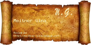Meitner Gina névjegykártya